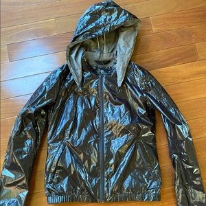 black rain jacket